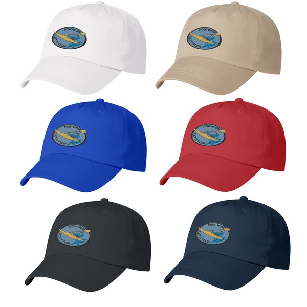 AH1001E 5 Panel Polyester Cap With Embroidered ...